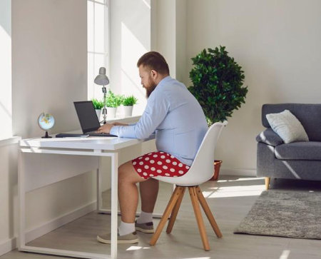 Working at the desk