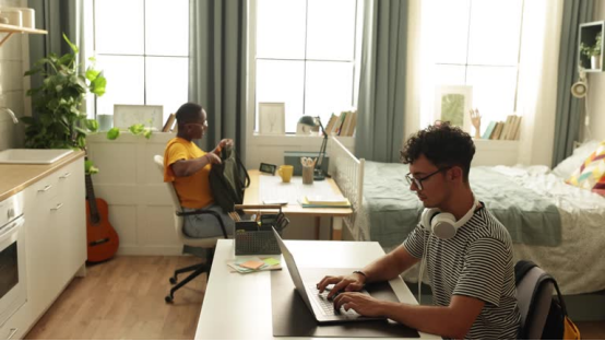 Students study in dorms with memory foam donut pillows, enhancing comfort during long study sessions